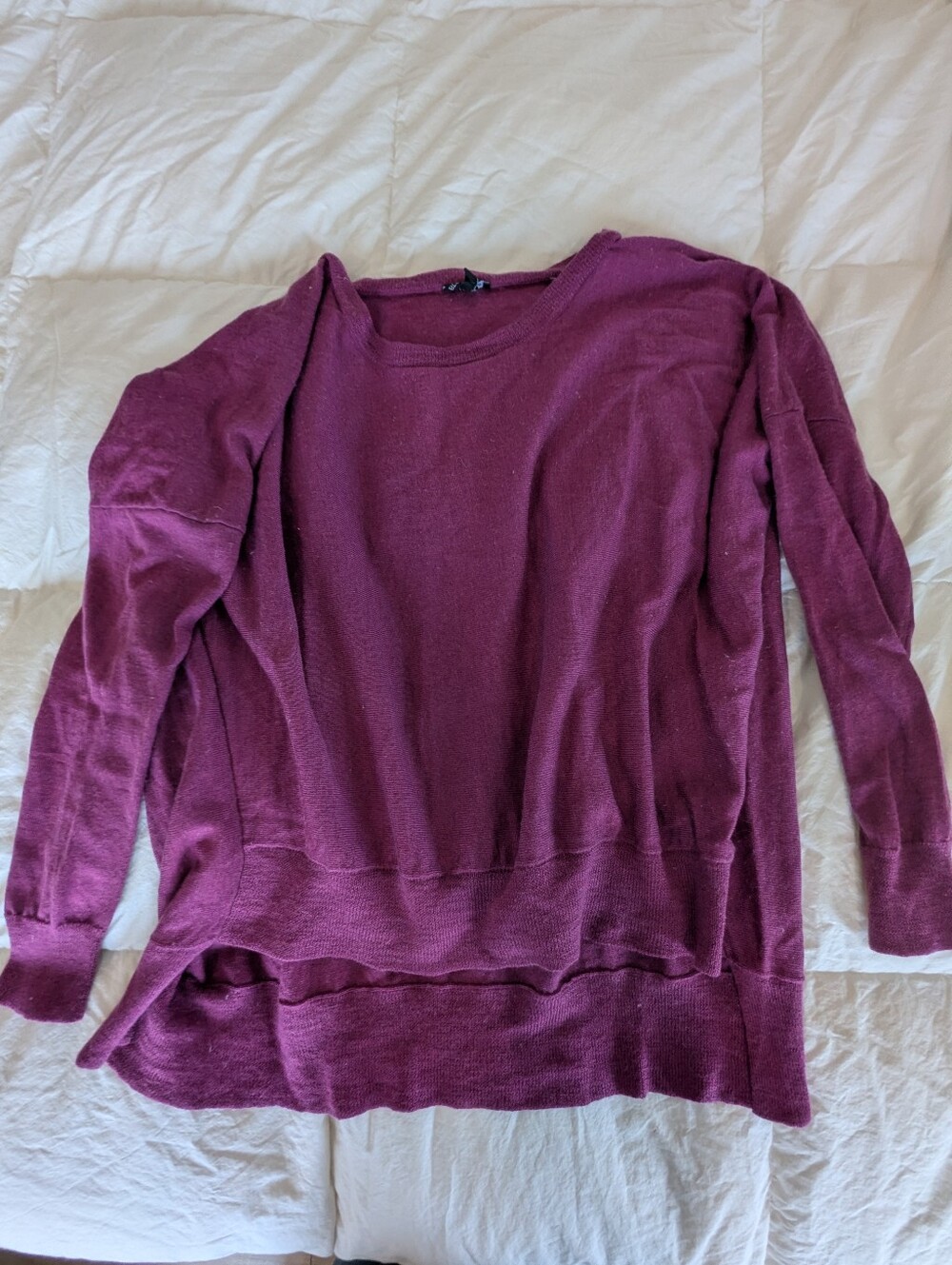Women's Purple Eileen Fisher Wool Sweater